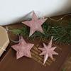 Pink Gold Powder Cross Ornament for Christmas Tree Decoration