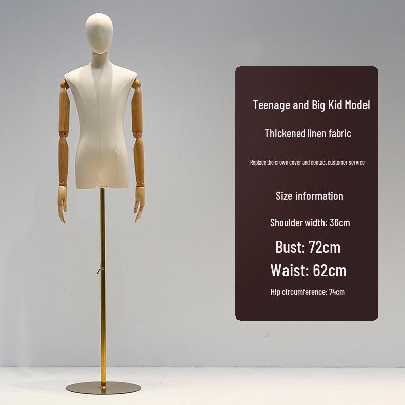 Big Kids' Clothing Store Teen Half-Body Mannequin - Male/Female Display Stand