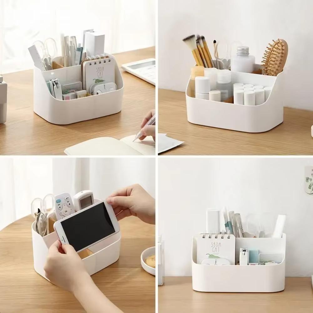 Durable 5 Grids Desktop Storage Box Divided Detachable Desktop Organizer Large Capacity Multi-function Cosmetics Storage Rack