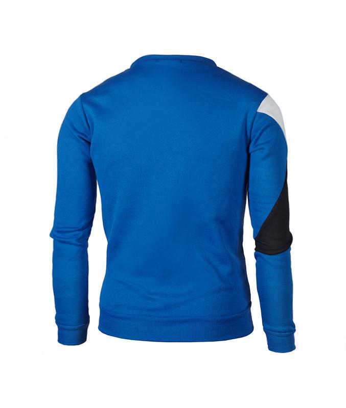 Men's Patchwork Color Block Long Sleeve Fleece Sweatshirt