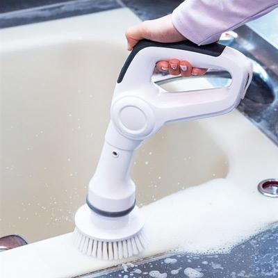 Escova Elétrica de Limpeza de Banheira Até 45 Minutos de 3 Tipos de Escova Polidora de Banheira Sem Fio para e Paredes life_mart [Recarregável, Operação, Incluído]