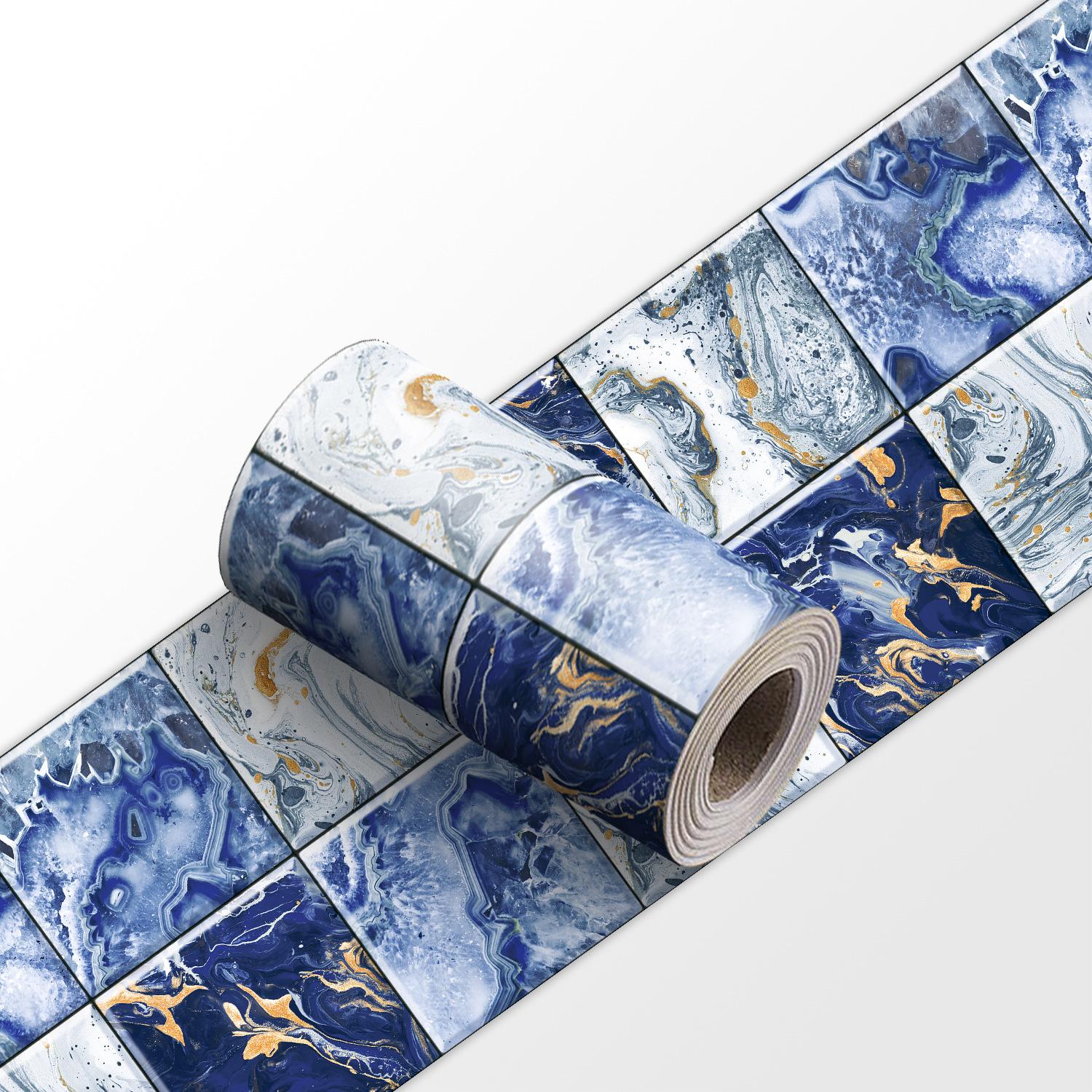 

Роскошный мраморный плинтус, угловая наклейка на стену, ванная комната, офис, стекло, линия талии, домашний декор, водонепроницаемый, напольный волновод, художественные обои 10cm*240cm*1pcs