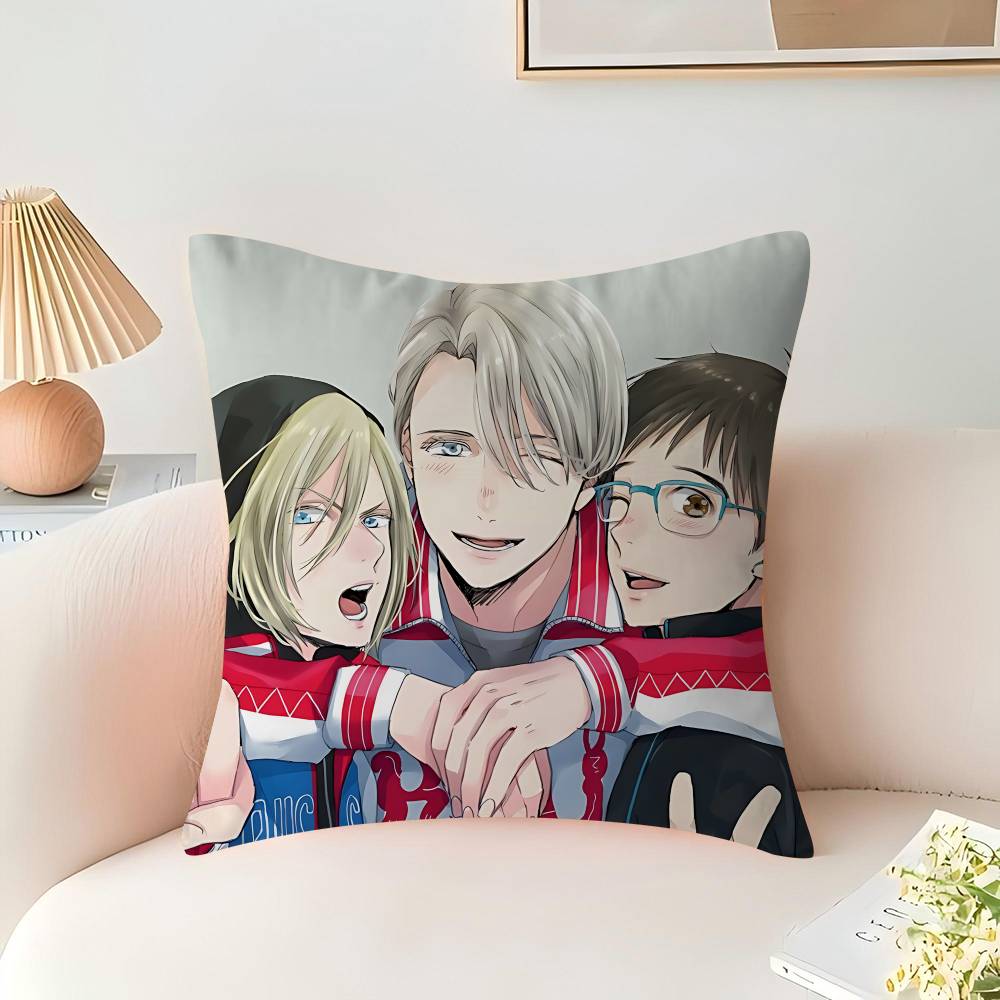 

Аниме Y-Yuri on Ice Персонализированная наволочка Детская спальня Декор для бурной вечеринки Наволочка детский День рождения душ Подарок 16x16Inch