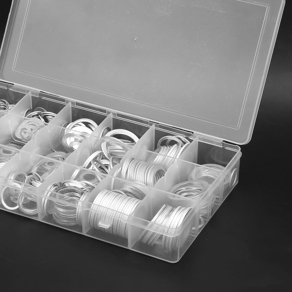 450pcs Metric Crush Washer High Temperature Resistance Washer Assortment Set Flat Washer  Oil Drain