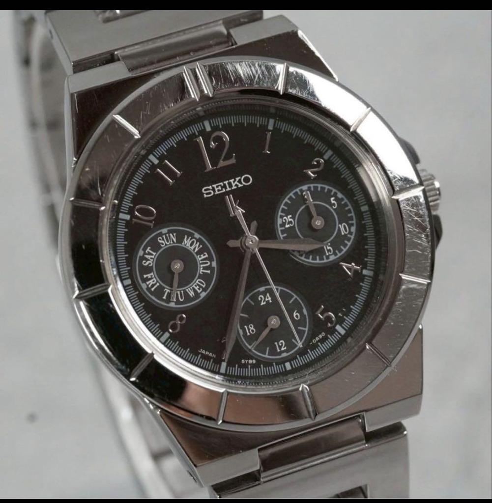 [USED] SEIKO Lukia Quartz 5Y89-0B30 Black Dial
