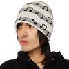 European and American autumn and winter Harajuku cross shaped jacquard knitted pullover hat