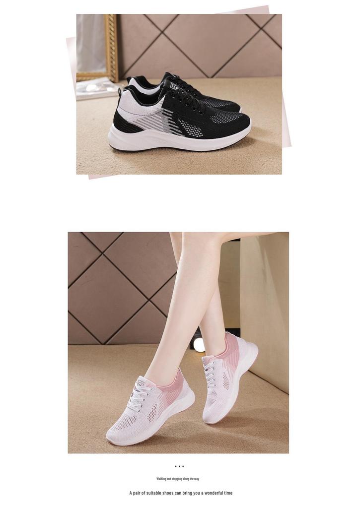 Women's Breathable Flyknit Mesh Sneakers: Trendy and Lightweight Summer Sports Shoes