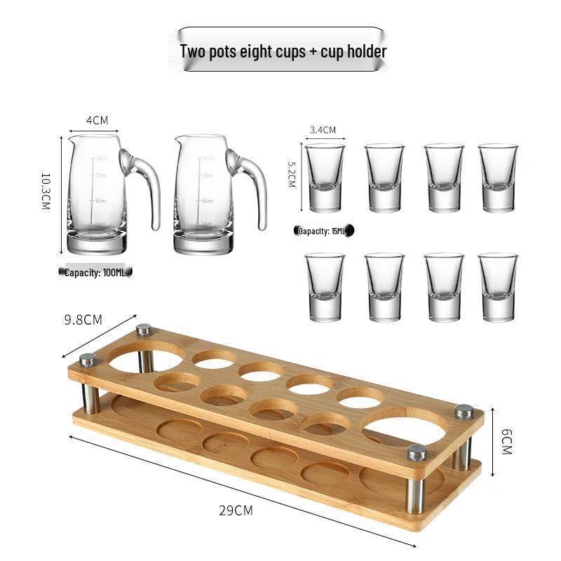 Qiuqiao Crystal Gold-Rimmed Baijiu Decanter & Glass Set