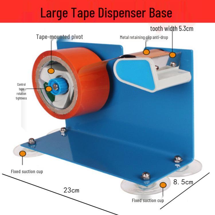 Large Desktop Tape Cutter & Dispenser: 5cm Stationery & Packing Machine