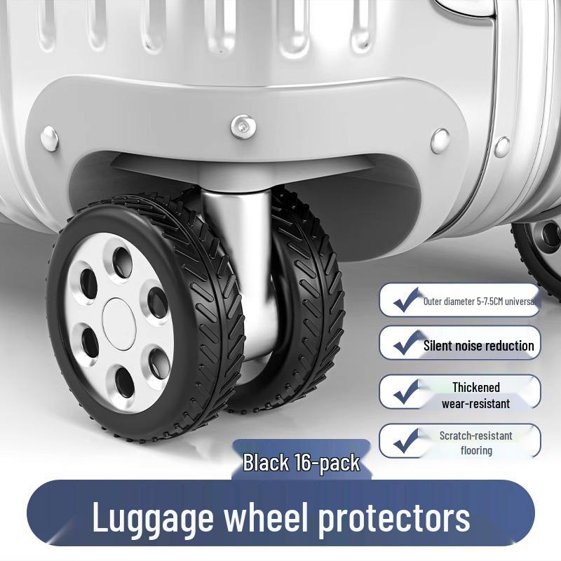 Silicone Silent Luggage Wheel Cover - Universal Replacement Accessory