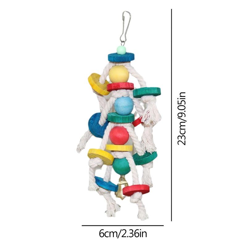 Bird Toys Multicolored Parrot Cage Bite Toys Parrot Toys For Foraging And Chewing Large Parrot Cage Bite Tearing Toys With