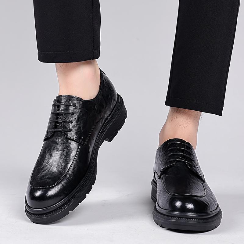 Fashion Luxury Lace-Up Fashion Dress Shoes British Style Wedding Oxfords Footwear Mens Casual Business Shoes New Social Male Shoes