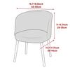Nordic Curved Armchair Cover Elastic Dustproof Protector For Dining Chairs Home Hotel Universal Seat Slipcover