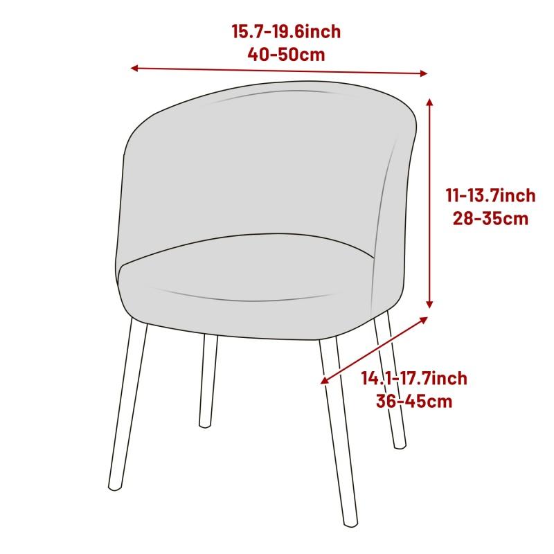 Nordic Curved Armchair Cover Elastic Dustproof Protector For Dining Chairs Home Hotel Universal Seat Slipcover