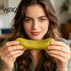 Pickled Cucumber Toy Decompress Toys with Sour Pickles Shape Fidget Soft Elastic Realistic Pickle Slow Rebound Stress Relief for Prank Funny Prop