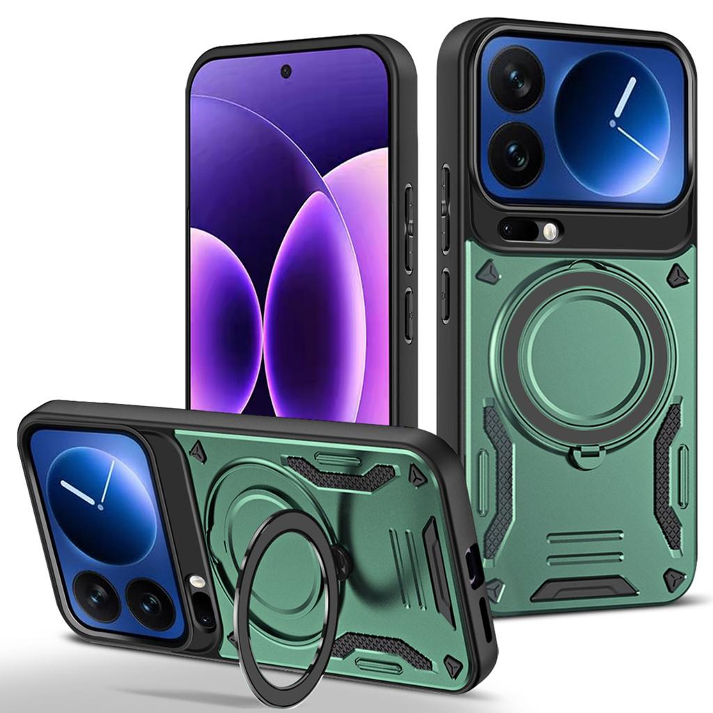 For Xiaomi 17 Pro Max Magnetic Case Shockproof TPU + PC Phone Back Cover with Kickstand