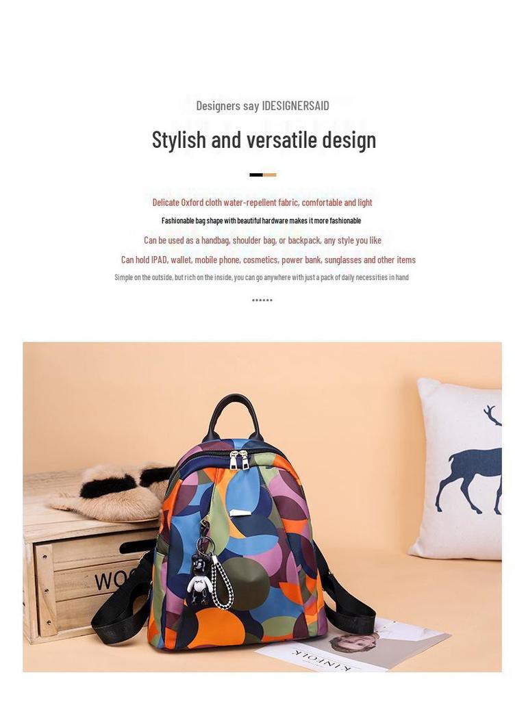Women's Trendy 2025 Oxford Canvas Backpack - Large Capacity Travel Bag