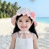 Girl's Lace Sun Protection Bucket Hat - Breathable, Beach-Ready Summer Style