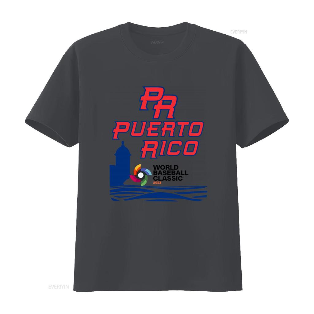 2023 Puerto Rico World Baseball Classic Fan T Shirt Vibrant Design with PR Logo and Colorful Pinwheel vintage Washed streetwear
