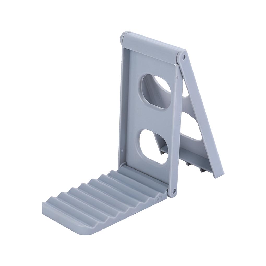 Collapsible ABS Plate Drainer with Slots Kitchen Non-slipping Pot Lids Holder Multifunctional Pot Cover Holder