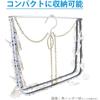 Nishida Proleve Steel Square Laundry Hanger, Blue Polka Dots, with 30 Clothespins, White, Large, Made in Japan, Durable, Long-Lasting, Easy to Use, No
