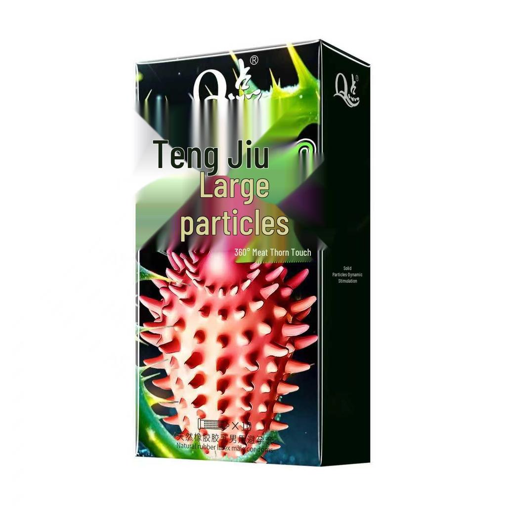 Q Point Thorn Set: Erotic Couples' Condoms with Large Particles, 2pcs/pack