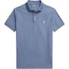 Polo Ralph Lauren Pevné žebrované síťované knoflíkové polo tričko s krátkým rukávem Pánské topy Capri-Blue 710941439-026