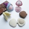 Portable Mini Hair Comb With Mirror Hair Salon Hairdressing Small Size Massage Folding Hair Brush 2-In-1 Air Cushion Comb