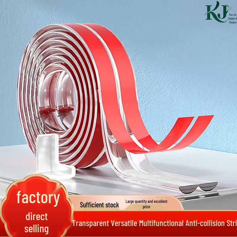 Expanded Clear Anti-Collision Baby Bumper Strip for Wall Corners and Edging