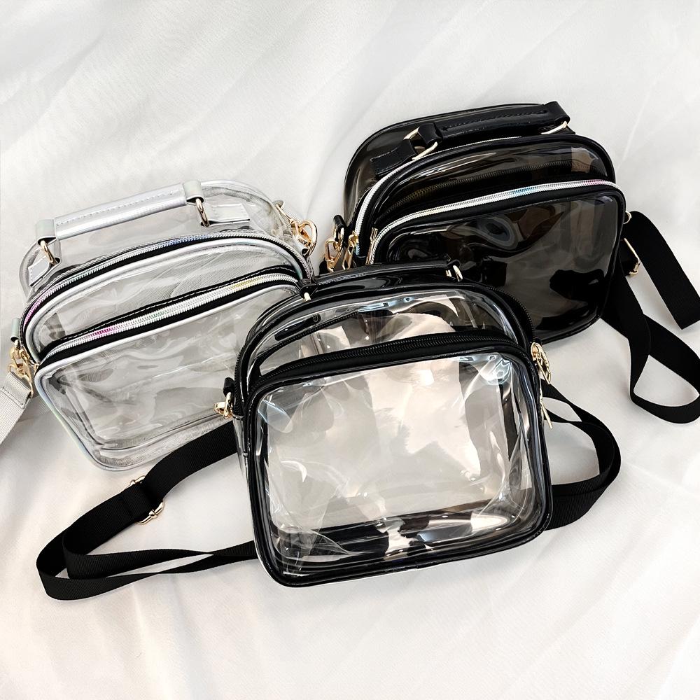 Transparent PVC Single Shoulder Crossbody Bag - Simple Women's Jelly Doll Bag