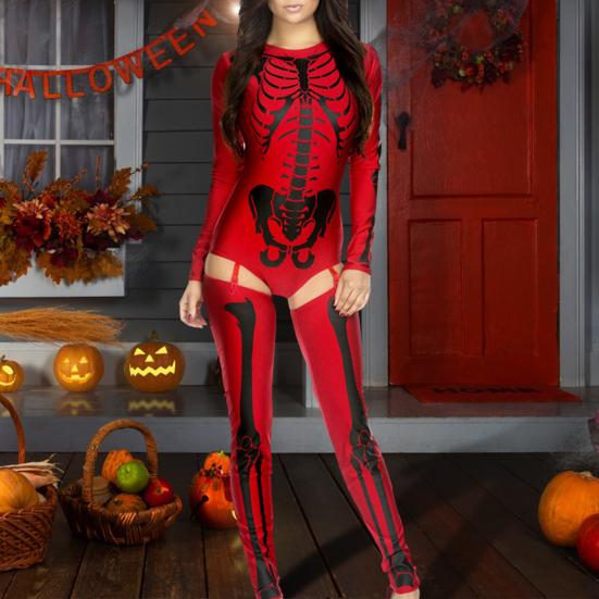 

Костюм для вечеринки на Хэллоуин с длинным воротником-молнией и круглыми рукавами для ролевых игр