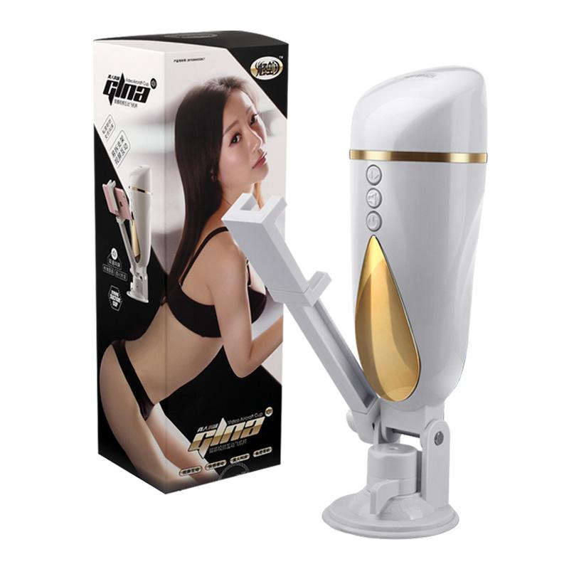 Automatische Sexmaschinen Spielzeug Masturbator für Männer Echte Zunge Masturbationschale Vaginal Taschenmuschi Blowjob Stroker Vibrierend