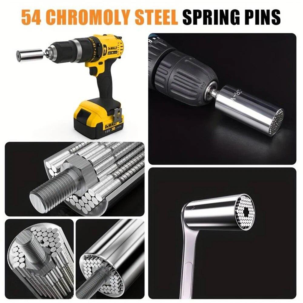 Universal 7-19mm cheie dinamometrică cu cap de găurit Cheie cu manșon cu clichet Magic Grip Unelte de mână multifuncționale