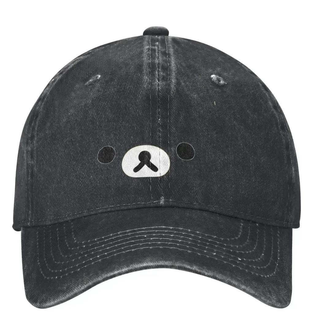 Rilakkuma Washed Baseball Cap Stylish Hip Hop Dad Hats Summer Unisex Teens Outdoor Sports Sun protection Snapback Cap