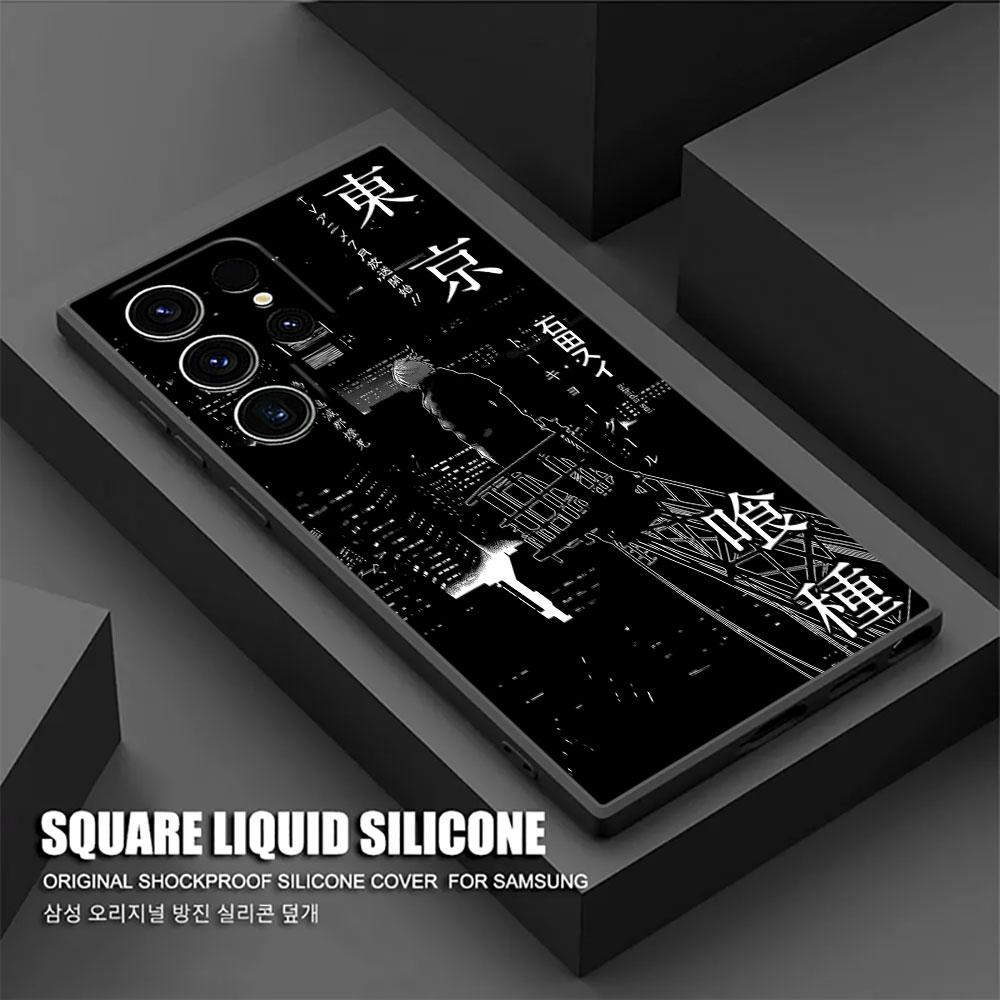 

Tokyo Anime Ghouls Black Art Phone Case For Samsung Galaxy S24 Ultra Cases S23 S21 S20 FE S22 9 Plus Note 20 Ultra Silicon Cover Samsung S24 Plus 5G