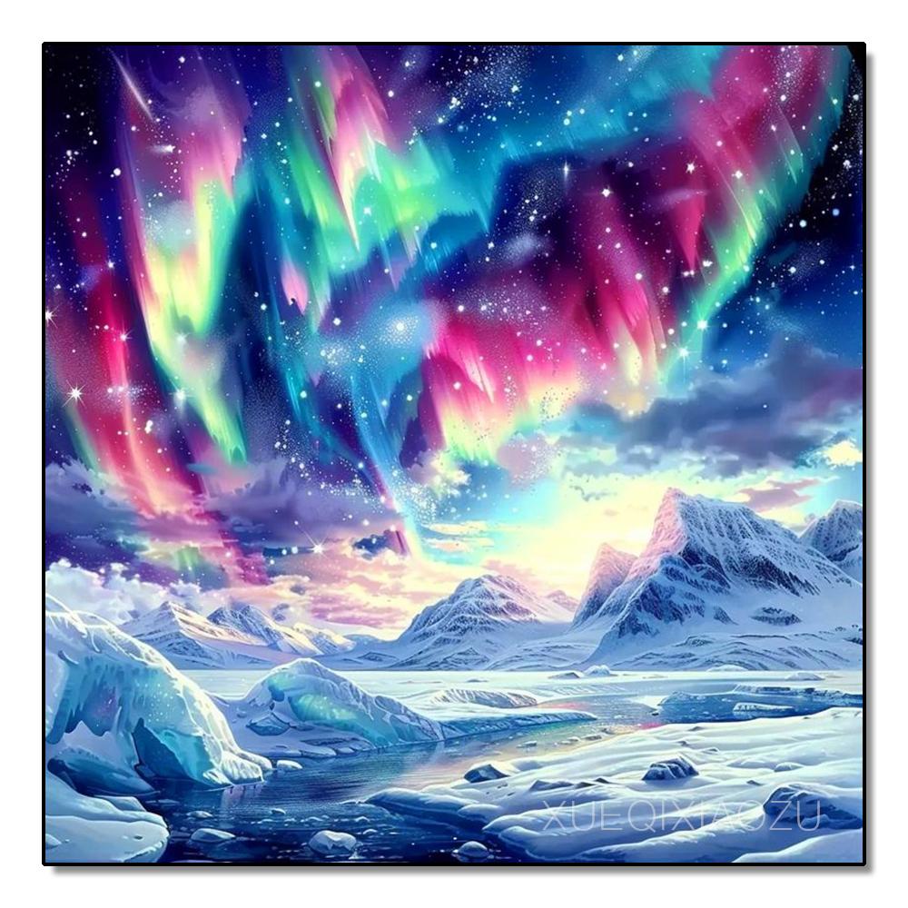 DIY Plná kulatá/čtvercová vrtačka Krajina Diamantová malba 5D Venkovská scenérie Domácí dekorace Umělecké řemeslo Kamínky Sada pro křížkovou výšivku