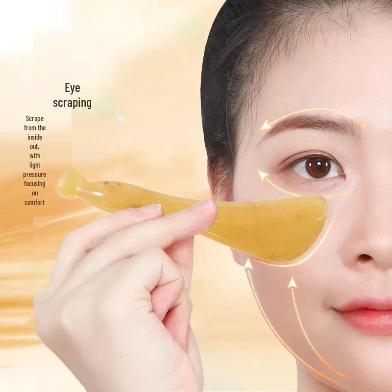 Gua Sha Gesichtsschönheit Augenmeridian Schabewerkzeug - Nicht-Ox-Horn Universeller Gesichts- & Körperabzieher