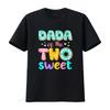 Daddy Of The Two Sweet Donut Birthday Family Theme Girl T Shirt Vintage Washed Streetwear Designer Clothes Stretched Homme