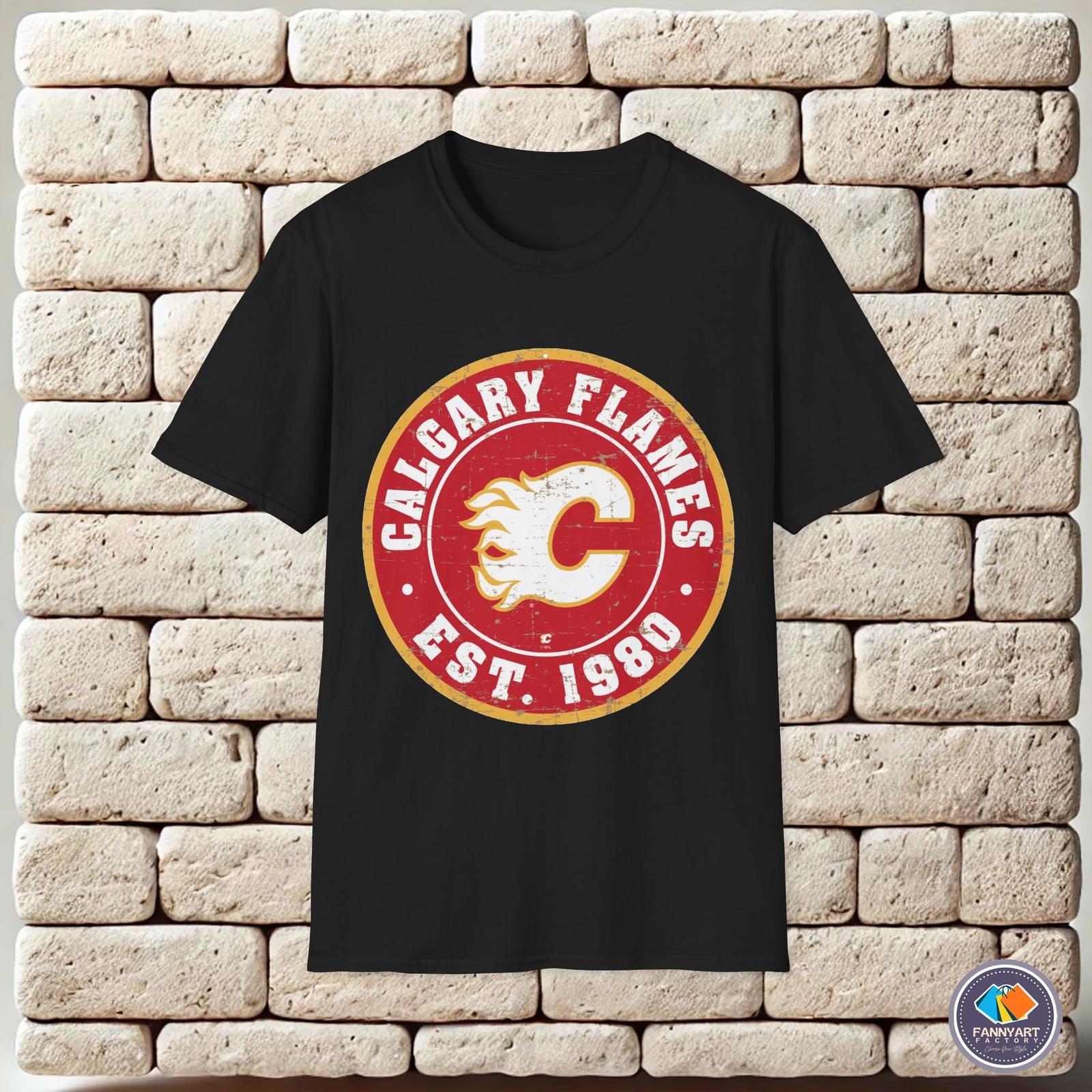 Calgary Flames NHL Club Logo Symbol Unisex T-Shirt XXL