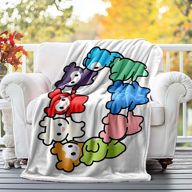 TWICE Flannel Blanket Soft All-Season Throw, Design for Camping, Car Travel, Hiking Sofa, Bed, Office Perfect Gift for Parties