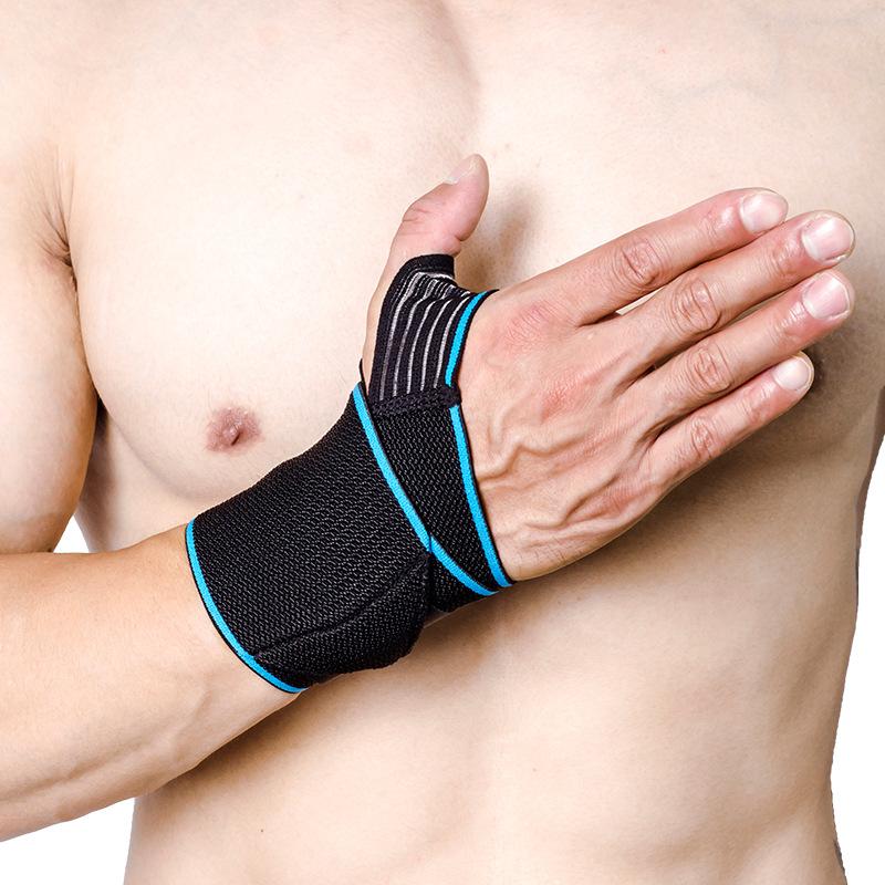 

Спортивные напульсники Силовая повязка Нейлоновая обмотка Давление Фитнес Спортивный браслет синий