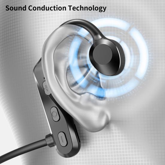Wireless Earphone High Fidelity Noise Reduction IPX5 Waterproof Bluetooth-compatible5.0 Bone Conduction Sports Earbud for Driving
