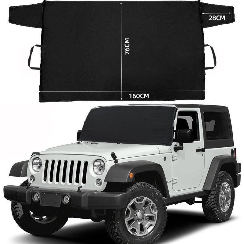 Windshield Frost Protector with Anti-Theft Straps, 600D Oxford Fabric for Ice & Snow, Multi-Size Universal for All Vehicles