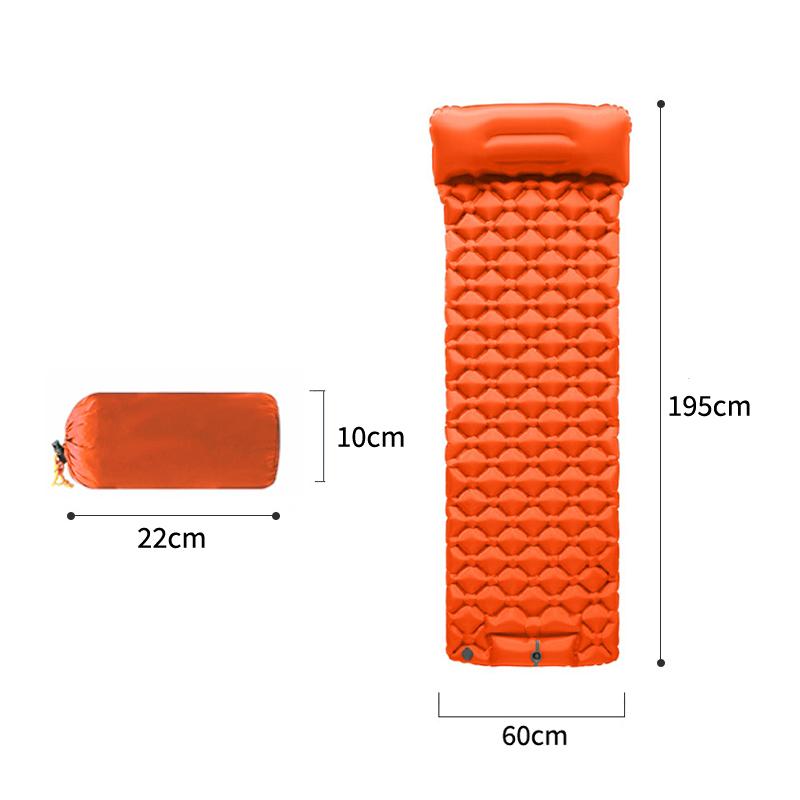 Lightweight Sleeping Air Mattress Ultralight Built In Inflator Pump Outdoor for Camping Hiking Travel