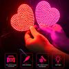 2Pcs/Set Heart-Shaped USB LED Car Interior Ambient Lights DIY Installation Auto Window Decoration Windshield Lights