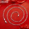 925 Sterling Silver 4mm Three Short and One Long Alternating Necklace - Banquet Gift Jewelry