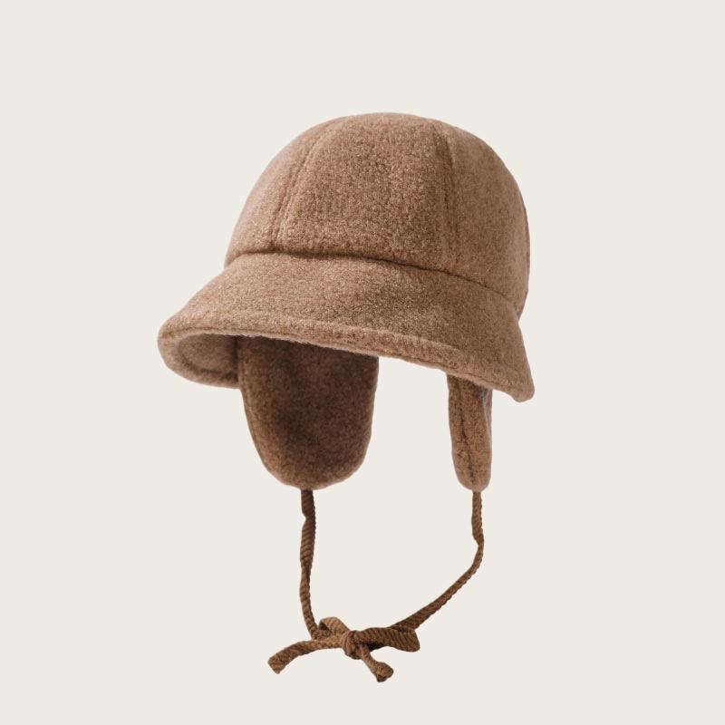 

Winter Lambswool Earflap Fisherman s Hat for Women Detachable, Warm, Soft, Thick, Cold-Resistant Hat One Size