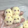 2PCS Squeeze Toy Mini Chick Shape Soft Pinch Toy with Fluffy Coating Stress Relief Fidget Toy Keychain Pendant for Kids Adults