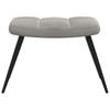 Vidaxl Armchair with Footstool, Light Gray, Upholstered In Velvet