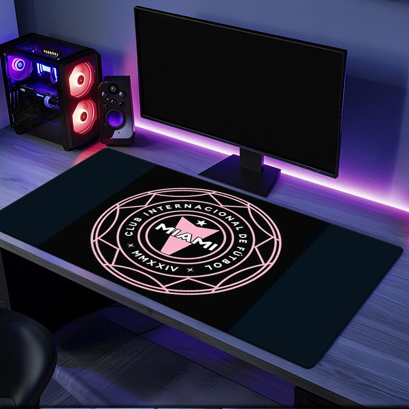 Inter Miami Fc Crest mouse pad, rubber base, esports desk mat, mouse pad for gamers and office use, gaming desk , easy to clean mat